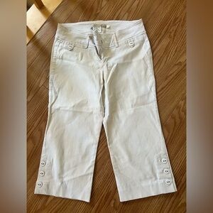 Dynamite White Crop Pants Size 9